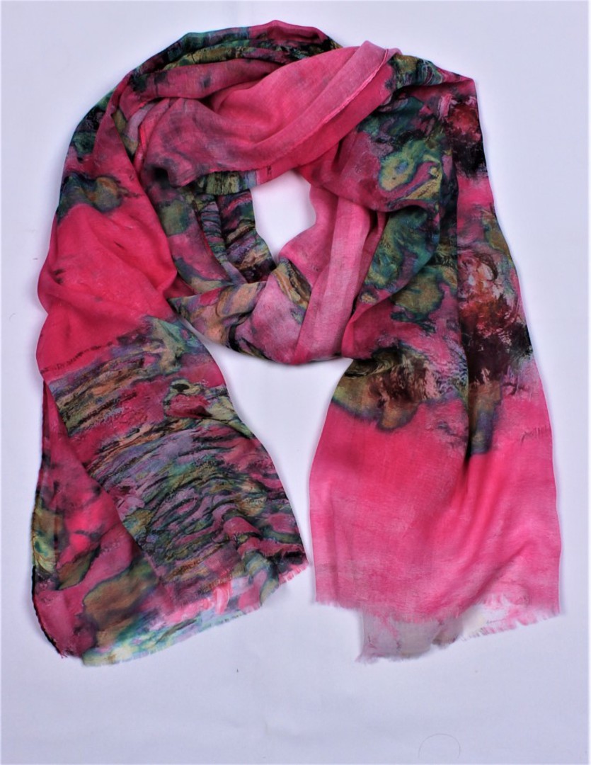 Alice & Lily printed scarf  pink Style : SC/5001PNK image 0